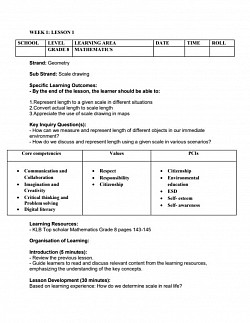 Grade 8 Mathematics Lesson plans Term 3. Cost Ksh 80