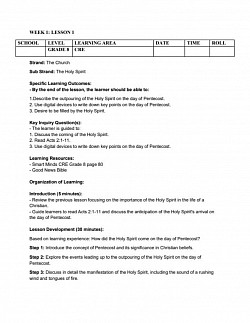 Grade 8 CRE Lesson plans Term 3. Cost Ksh 80